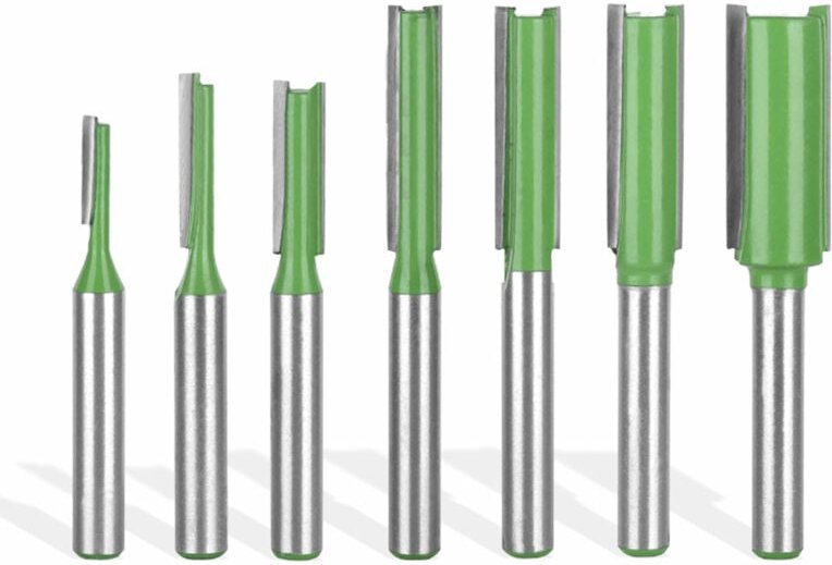 BEBUSINGOTO stücke 6mm Schaft Gerade Router Bits 3 4 5 6 8 10 12mm Hartmetall Holzbearbeitung Werkzeuge