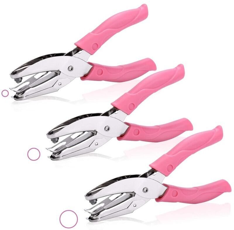 Taschenlocher, Einzellochzange für Metall-Papierlocher mit Softgriff, Locher für Zuhause, Büro, Schule, DIY-Bastelarbeit...