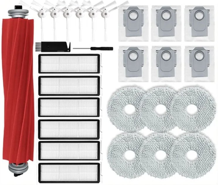 Für Q MaxV Wichtigsten Seite Pinsel Filter Mopp Tücher Staub Tasche