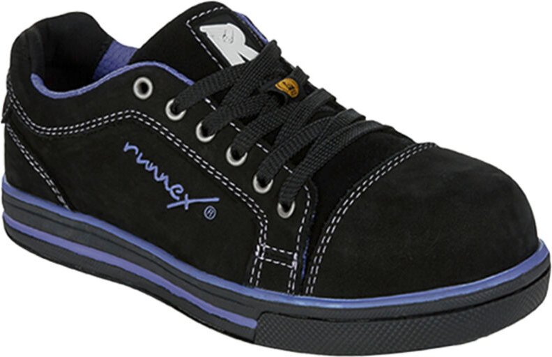 RUNNEX® S3-Damen-ESD-Sicherheitshalbschuhe GirlStar, Schwarz/Violett