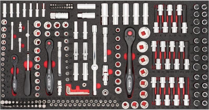 Steckschlüssel-Werkzeug Satz für Series xl, 0,8 x 4 - 1,2 x 7, 1,3 - 27, E4 - E22, M5 - M16, PH0 - PH2, PZ0 - PZ2, T9 - ...