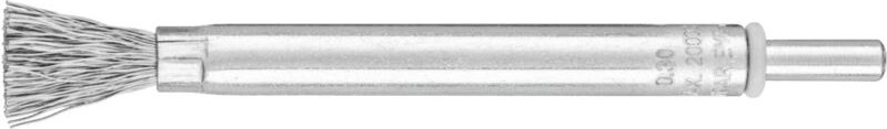PFERD TOOLS lange Pinselbürste ungezopft PBUL Ø10mm Schaft-Ø6 mm Stahl-Draht-Ø0,30