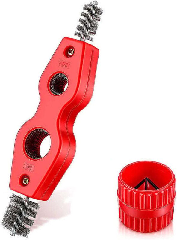 Shining House - 2er-Set Kupferrohrreiniger und Reibahle, für Sanitärinstallation, Löten, Kupferrohre