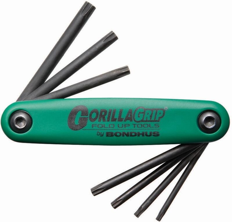 GorillaGrip® Messer mit 8 manipulationssicheren Torx-Schlüsseln TR9 - TR40 Bondhus 12638