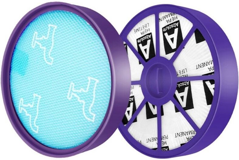 Ersatz-Hepa-Filterset vor und nach dem Waschen für DC19 DC20