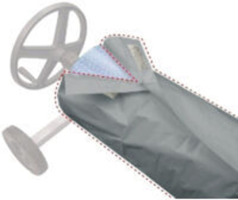 Poolabdeckungsrolle, Aufroller, wasserdichte Abdeckung, Poolabdeckung, Abdeckung 490 x 96 cm (H x T) (Grau)