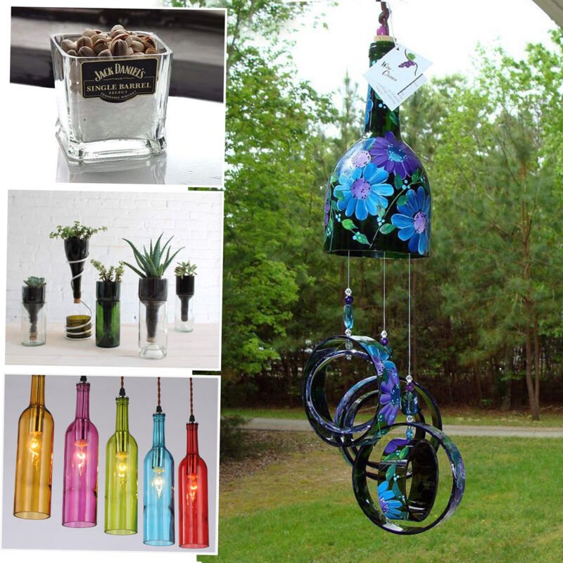 Verbesserter Glasschneider für eckige und runde Flaschen, ideal zum Schneiden von Wein- und Biergläsern. Kompatibel mit ...