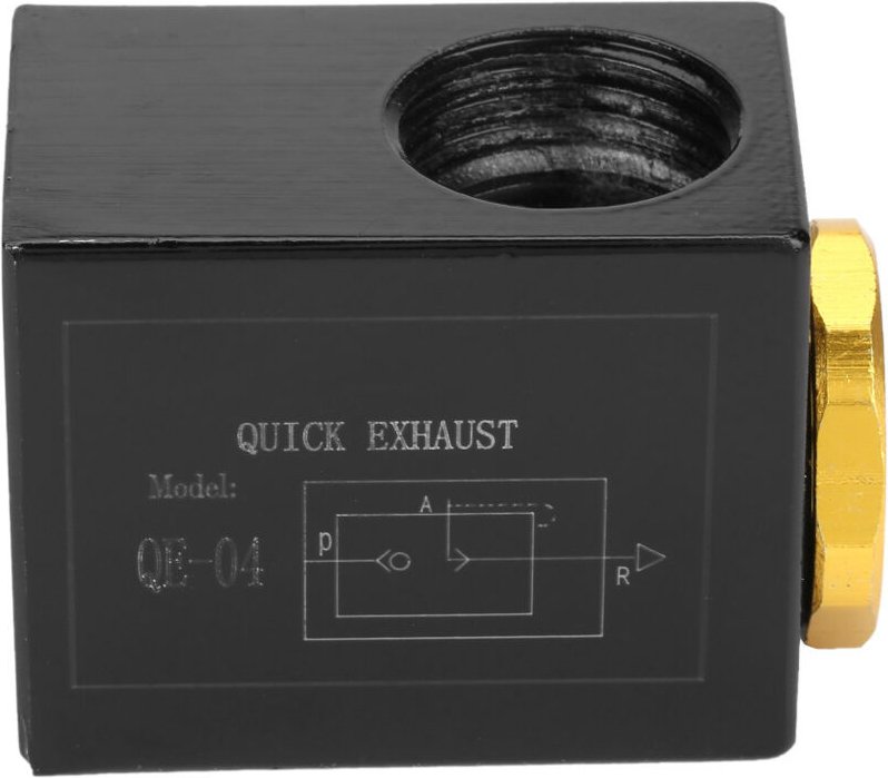 Pneumatisches Schnellablassventil mit 3/8"/1/2"-Einlassanschluss aus Aluminiumlegierung (QE-04 G1/2")