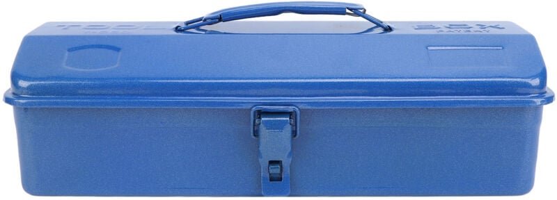 Werkzeugkasten aus blauem Metall, tragbarer Werkzeugaufbewahrungsorganisator für Werkstatt, Garage, Auto oder Baustelle,...