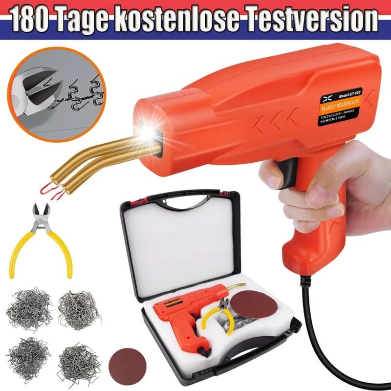 Dayplus - 150W SCHWEIßGERÄT auto kunststoff reparatur kfz SCHWEIßEN plastik + 800 klammer