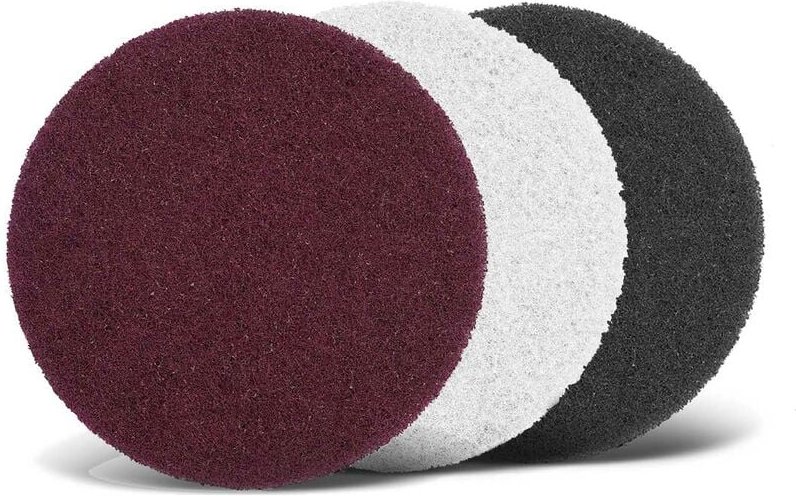 MENZER Fleece Schleifvliese, 125 mm, f. Exzenterschleifer, Faservlies (10 Stk.) fein (ca. K 180)