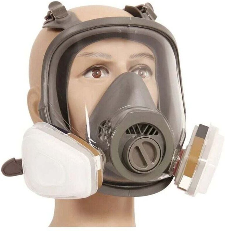 6800 Vollgesichts-Atemschutzmaske, Gesichtsschutzhelm für Malerarbeiten, organische Dämpfe und Stäube, zwei Arten von An...
