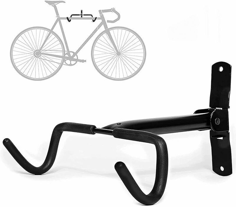 Wandmontierter, klappbarer Fahrradständer für platzsparende Fahrradaufbewahrung – Fahrradaufhänger mit Rahmenschutz