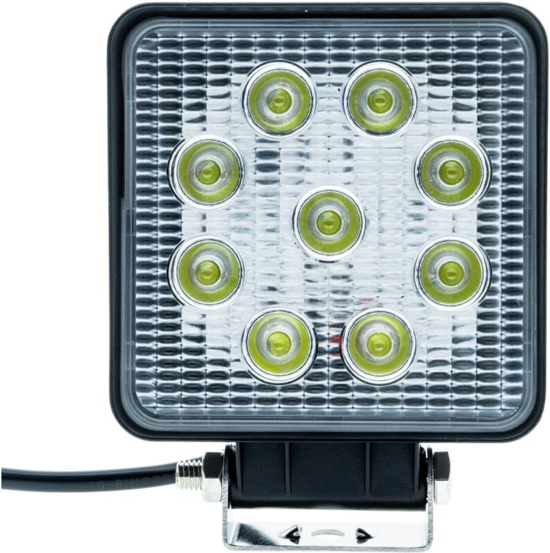 LED-Arbeitsleuchte, 27 W, quadratisch, 12/24 V, 6000 K, kaltweiß, R10, R23