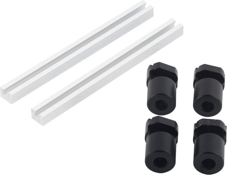 Werkbank aus Aluminiumlegierung, 20 mm dick, eloxiert, mit Anschlagplatte für Holzbearbeitung und Positionierung zur Hol...