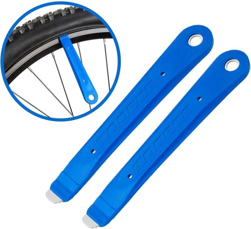 Aougo - 2-teiliges tragbares Fahrrad-Reifenheber-Reparaturwerkzeug, Wechselwerkzeug für mtb, Rennrad, Mountainbike