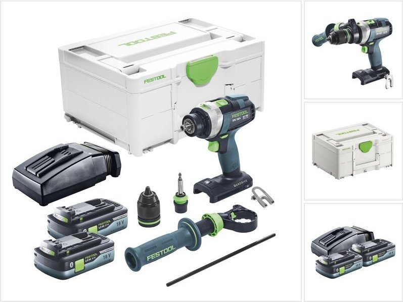Tpc 18/4 I-Basic Akku Schlagbohrschrauber 18 v 75 Nm Brushless + 2x Akku 4,0 Ah + Ladegerät + Systainer - Festool