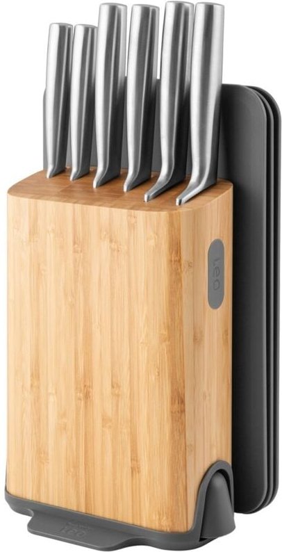 6-teiliger messerblock + 3 schneidebretter + integrierter messerschärfer - Berghoff - 3950370