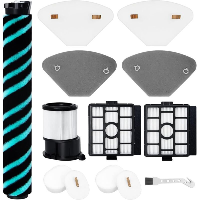 13-teiliges Ersatzteilset für den Shark IP3251 Staubsauger: 1 Walzenbürste, 1 HEPA-Filter, 4 Filterschwämme, 2 HEPA-Filt...