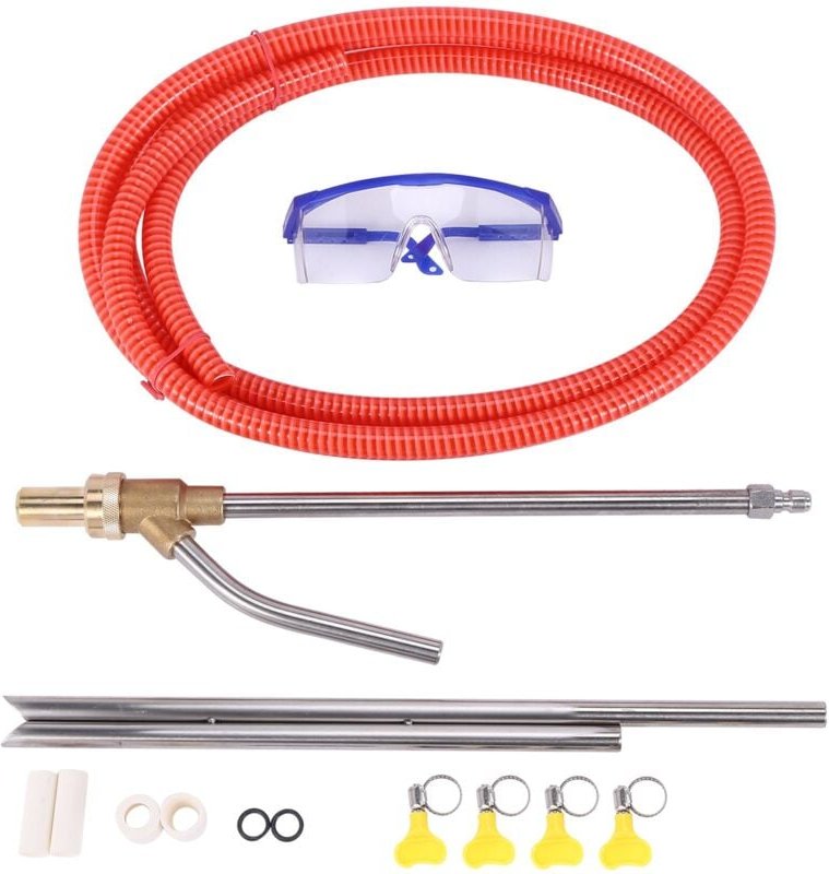 Tlily - Sandstrahlset für Hochdruckreiniger, Nass-Sandstrahlaufsatz, 5000 psi, 1/4 Zoll Schnellkupplung, 1 Set