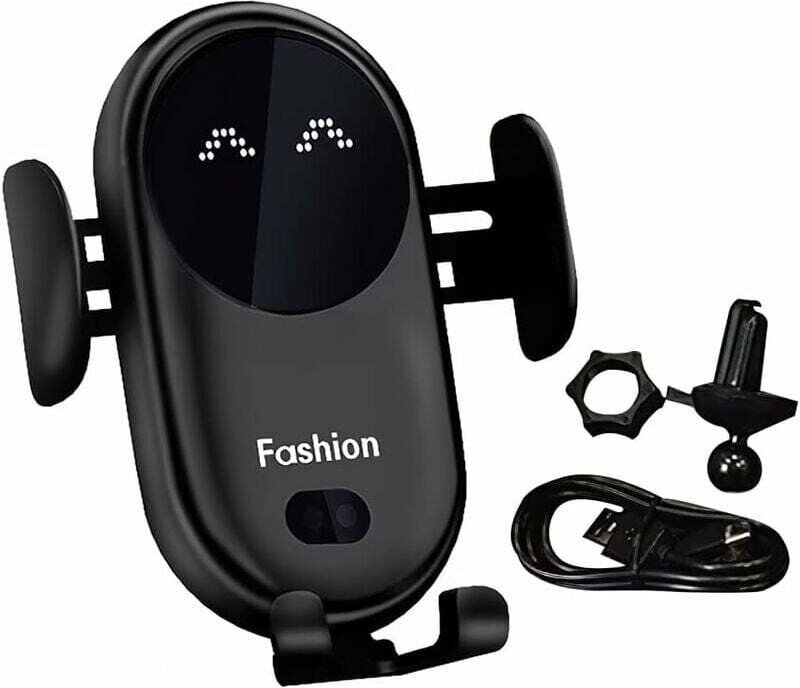 Kabelloses Autoladegerät, automatisches induktives Autoladegerät, um 360° drehbarer Handyclip für das Auto, für iPhone, ...