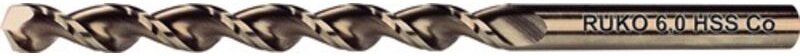 Spiralbohrer DIN 340 TL 3000 D.3,5mm HSS-Co5 profilgeschl.Zyl.schaft RUKO