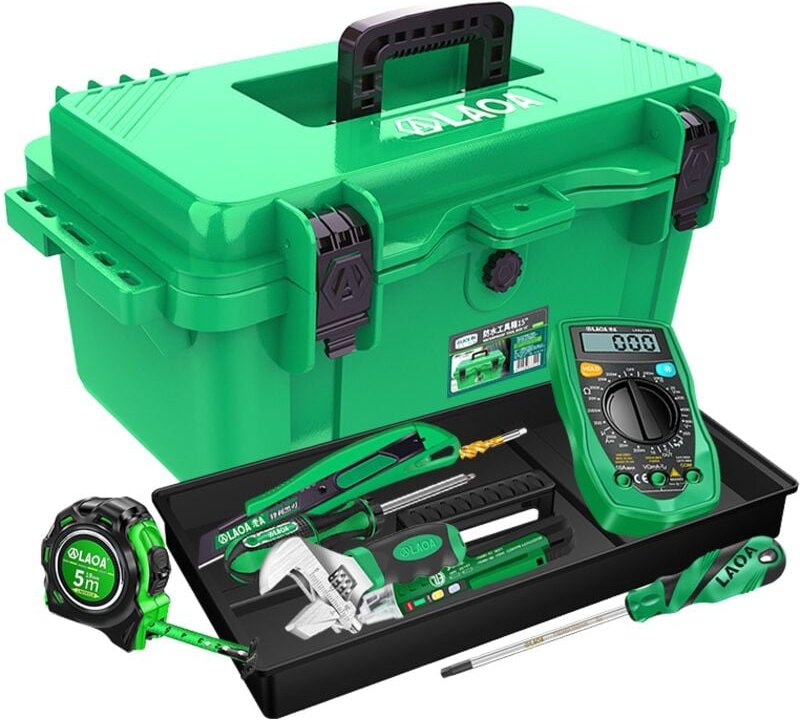 DOLASO Werkzeugkasten, dicke wasserdichte IP67-Box, Aufbewahrungsbox für Angelgeräte, 15 Zoll, Wartungswerkzeugkasten, w...