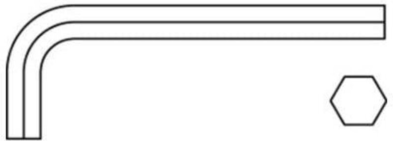 Din 911/ISO 2936 Winkelschlüssel sw 4 Stahl vergütet galv. verzinkt 100 Stk