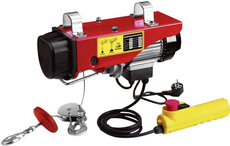 Berger & Schröter 60380 Elektrischer Seilhebezug Tragfähigkeit (mit Umlenkrolle) 400 kg Tragfähigkei