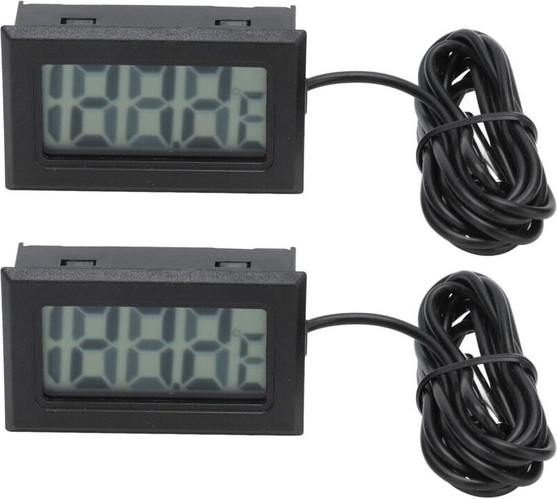 Elektronisches 2-teiliges digitales Thermometer-Thermostat-Temperaturmessgerät mit 2-Sekunden-Kühlfunktion und Sonde, sc...