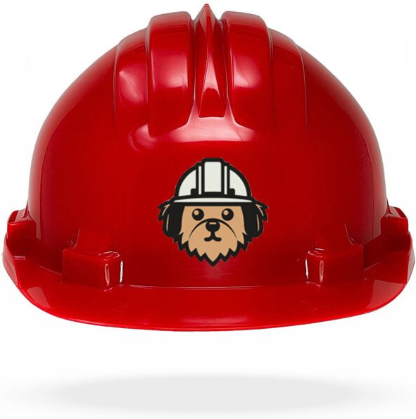 TAMS® Kinderhelm - Drehverschluss Rot Hund
