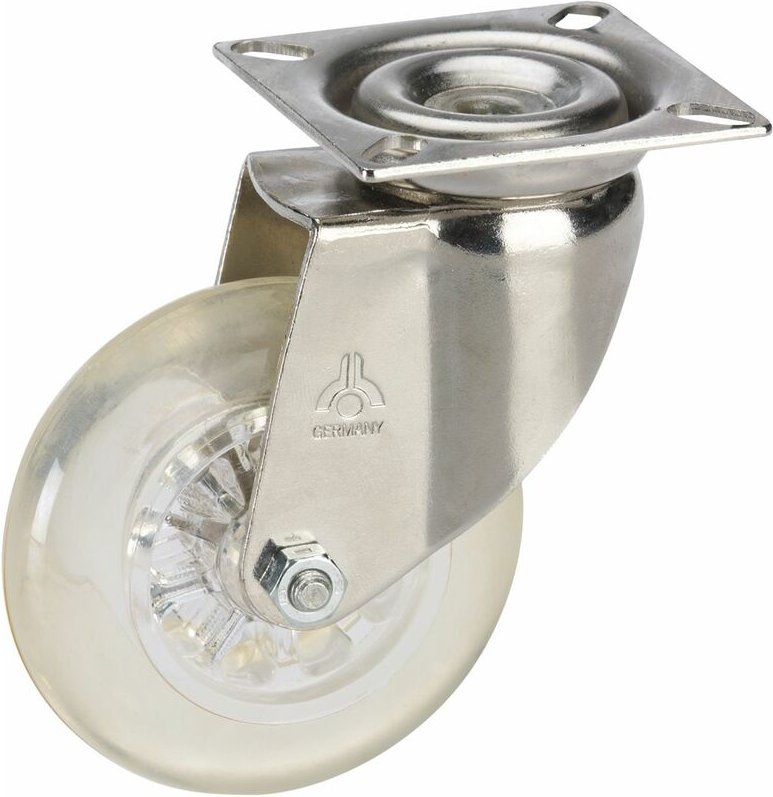 Dörner+helmer - Lenkrolle (Transportrolle) Rad ø 75 mit Gleitlager Industrierolle Tragkraft 50kg