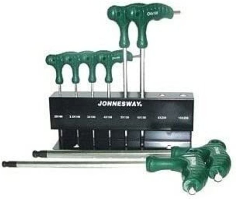 Imbusy 8-teiliger Satz of Jonnesway-Schlüssel, Modell H10MB08S, für mechanische Arbeiten, inkl. Kugelkopfschlüssel, hohe...