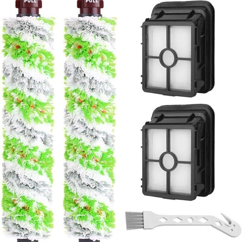 Ersatzpackung mit 2 rotierenden Bürsten und 2 Filtern für Bissell Crosswave Staubsauger der Serien 17132 und 2225N, für ...