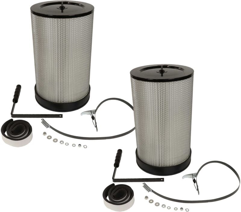 2x Feinstaubfilter kompatibel mit Scheppach Woova 2, 3 Absauganlage - Feinstaub-Filterpatrone mit Reinigungsbürste - Vhb...