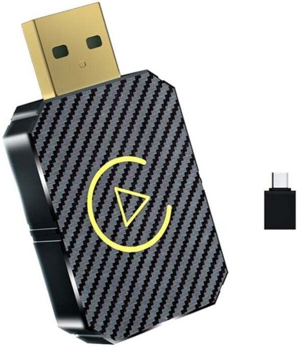 Kabelloser Adapter für CarPlay, Android Auto, kabelgebunden an AI Car Box, 2-in-1 Plug-and-Play