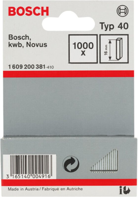 Bosch Stift Typ 40 16 mm 1000 Stk