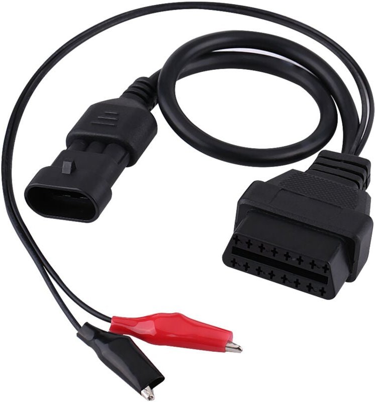 Ymiko Konverter-Adapterkabel, OBD2 3-Pin auf 16-Pin Adapterstecker Diagnosekabel, Diagnose-Scannerkabel-Adapter für Alfa...