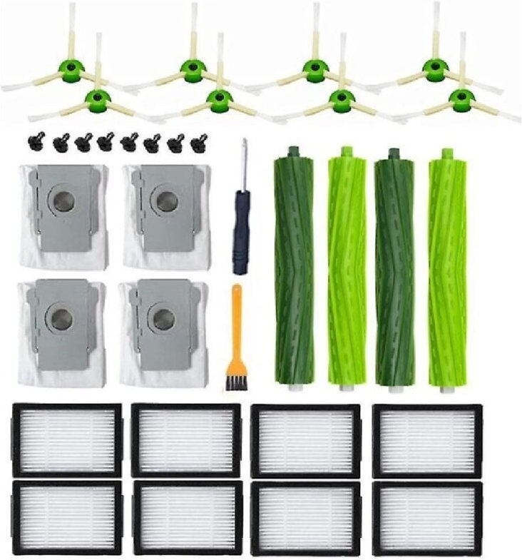 Passende Ersatzteile für iRobot i7 i7+ i3 i3+ i4 i4+ i6 i6+ i8 i8+ j7 E5 E6 E7, Zubehör für Roomba 2 Paar Hauptbürsten, ...