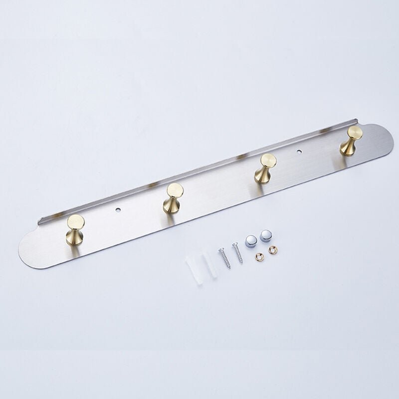 Wandhaken aus Edelstahl, Garderobenhaken, Handtuchhalter, Schlüsselhalter, Kleiderhaken, Türhänger – Silber