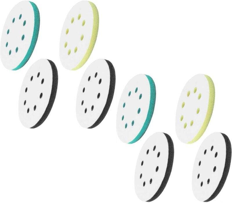 Stück 125 mm weiche Schleifscheiben, Schleifscheiben-Zwischenstücke, 8-Loch-Schleifscheiben, Schaumstoff-Zwischenstücke,...