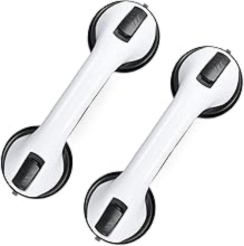 Saugnapfgriff, 2er-Pack, Haltegriffe für Dusche und Badewanne, 25 kg Tragkraft, Geeignet für ältere Menschen, Wandmontag...