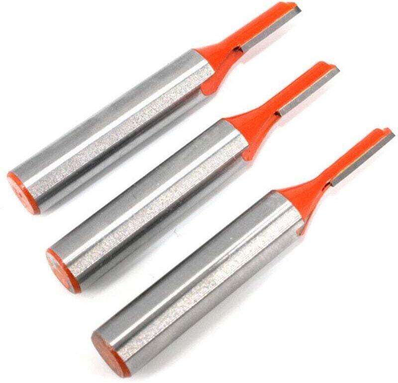 3-teiliges 8-mm-Nutfräser-Set, Hartmetall-Nutfräser, Einschneider-Nutfräser, Holzbearbeitungsfräser – 3 mm/4 mm/5 mm