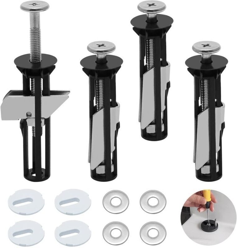 Edelstahl-WC-Sitzschrauben – 4-Schrauben-Austauschset