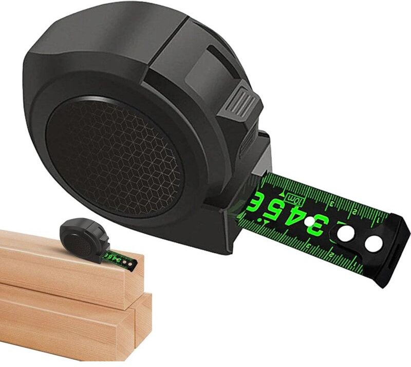 Fluoreszierendes Stahl-Maßband, fluoreszierendes Präzisions-Maßband für dunkle Nächte, digitales Maßband, gut ablesbares...