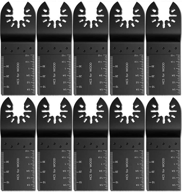 10 Stück 34 mm Sägeblatt aus Hartstahl, Multifunktions-Sägeblatt, Zubehörset für Elektrowerkzeuge, Schneidemaschinen. DE...