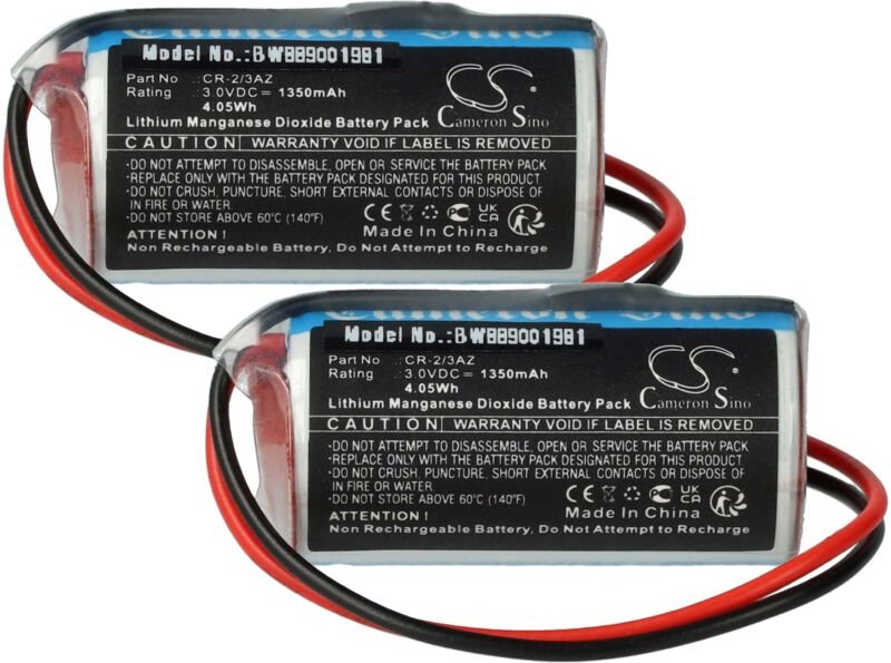 Thumbnail - Vhbw - 2x Batterie kompatibel mit Verisure Camera Detector, Nattsikringspanel, Night Control Alarmanlage, Alarmsystem (1...