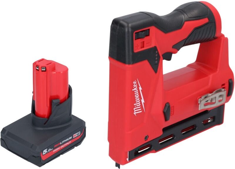 Milwaukee M12 BST-501 Akku Tacker 12 V 6 - 14 mm + 1x Akku 5,0 Ah - ohne Ladegerät