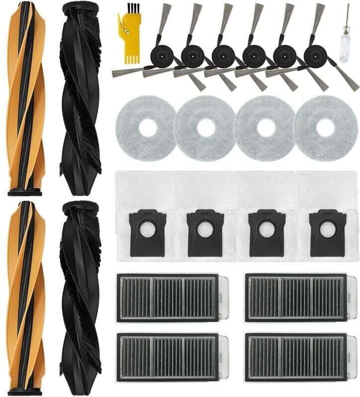 Zubehör für den Dreame X50 Ultra Complete / L40s Pro Ultra / Mova V50 Ultra Complete Saugroboter: 2 Hauptbürstensätze, 4...