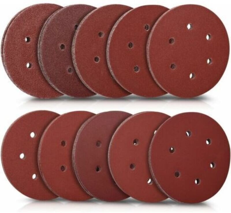 50x Schleifscheibe rund Schleifpapier Schleifmaschine - Klett Schleifblätter - Körnung 40 bis 400 - Durchmesser 150 mm T...